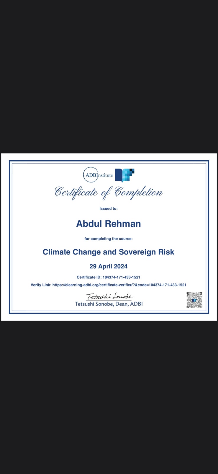 Climate Change & Sovereign Risk
